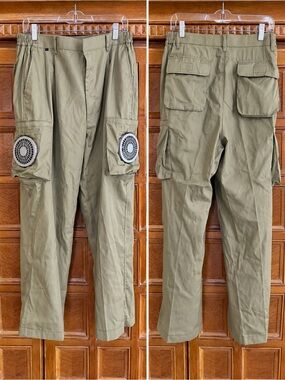 WBattery Operated Cooling Pants Cargo Utility Built-In Electric Fan Ventilation